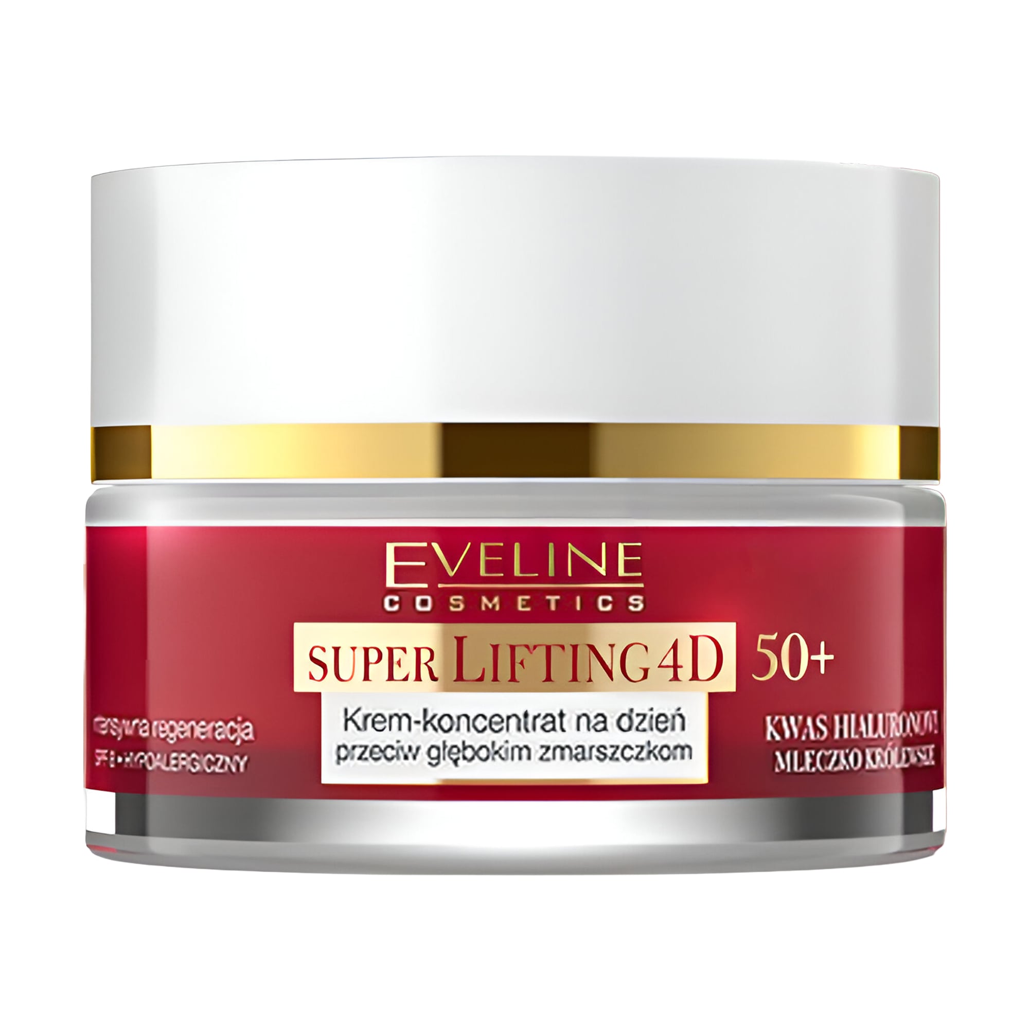 Денний крем-концентрат для обличчя Eveline Cosmetics Супер ліфтинг 4D, проти глибоких зморшок SPF 8, 50+, 50 мл